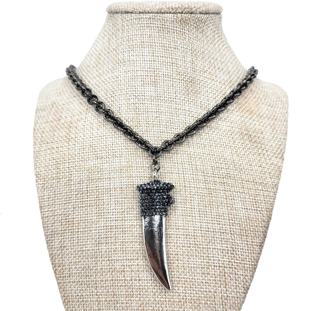 Roni Blanshay Swarovski Crystal Horn Necklace
